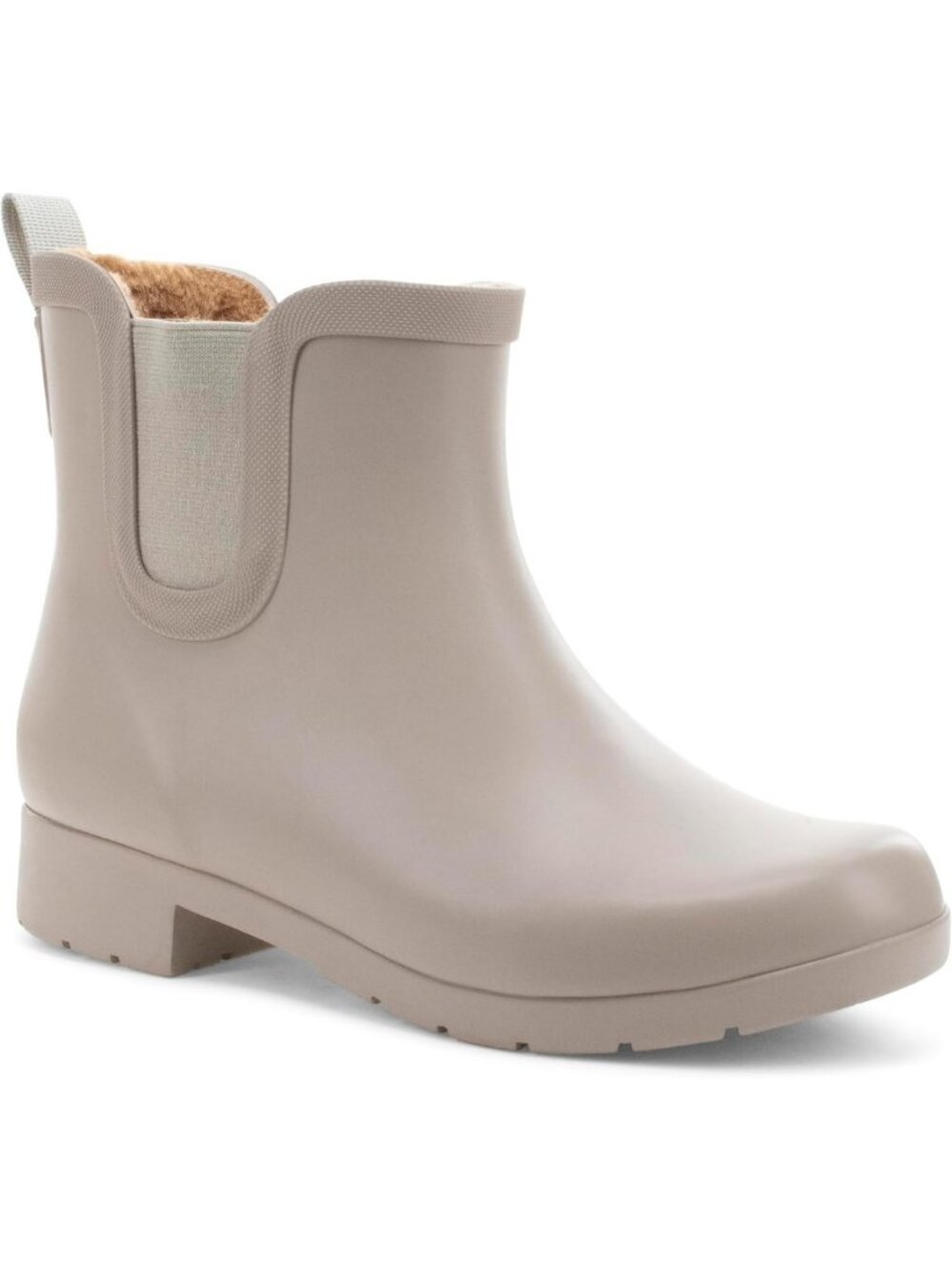 Waterproof Faux Fur Chelsea Rain Boots for Women - Slip-On, Stylish & Cozy